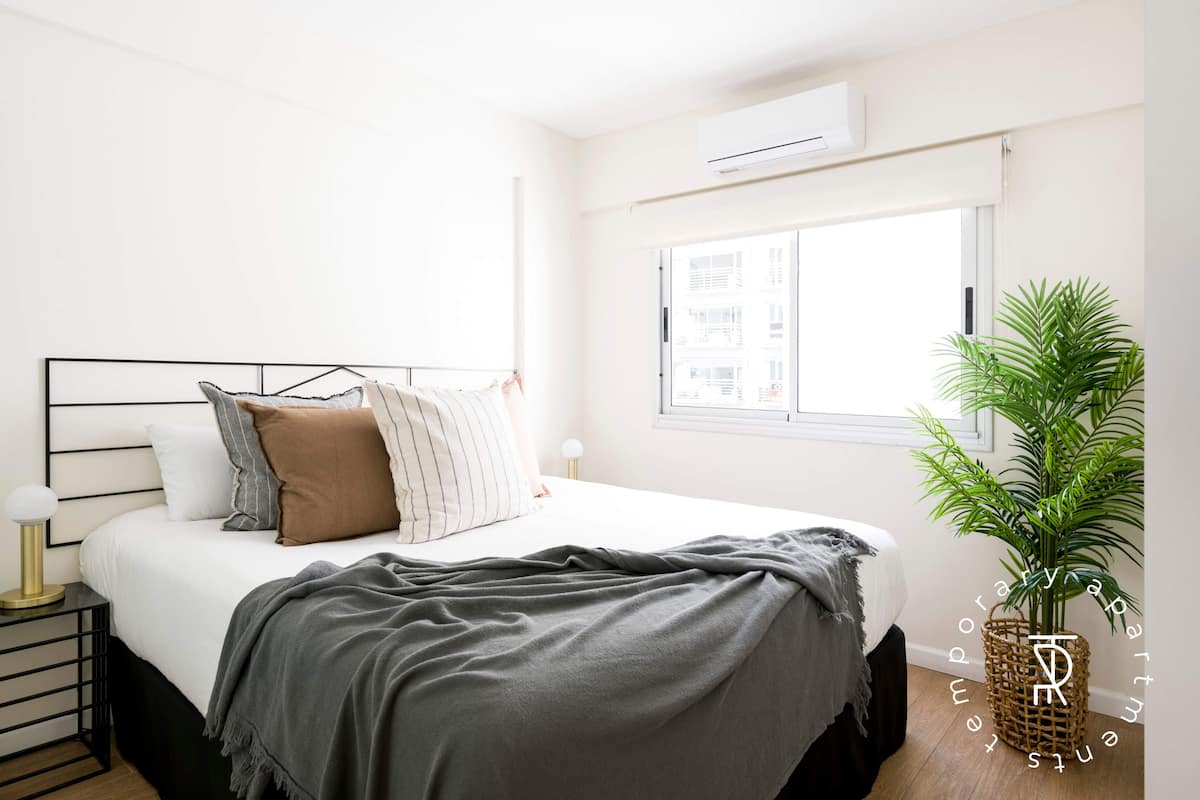Hypo-allergenic bedding, down duvets, in-room safe