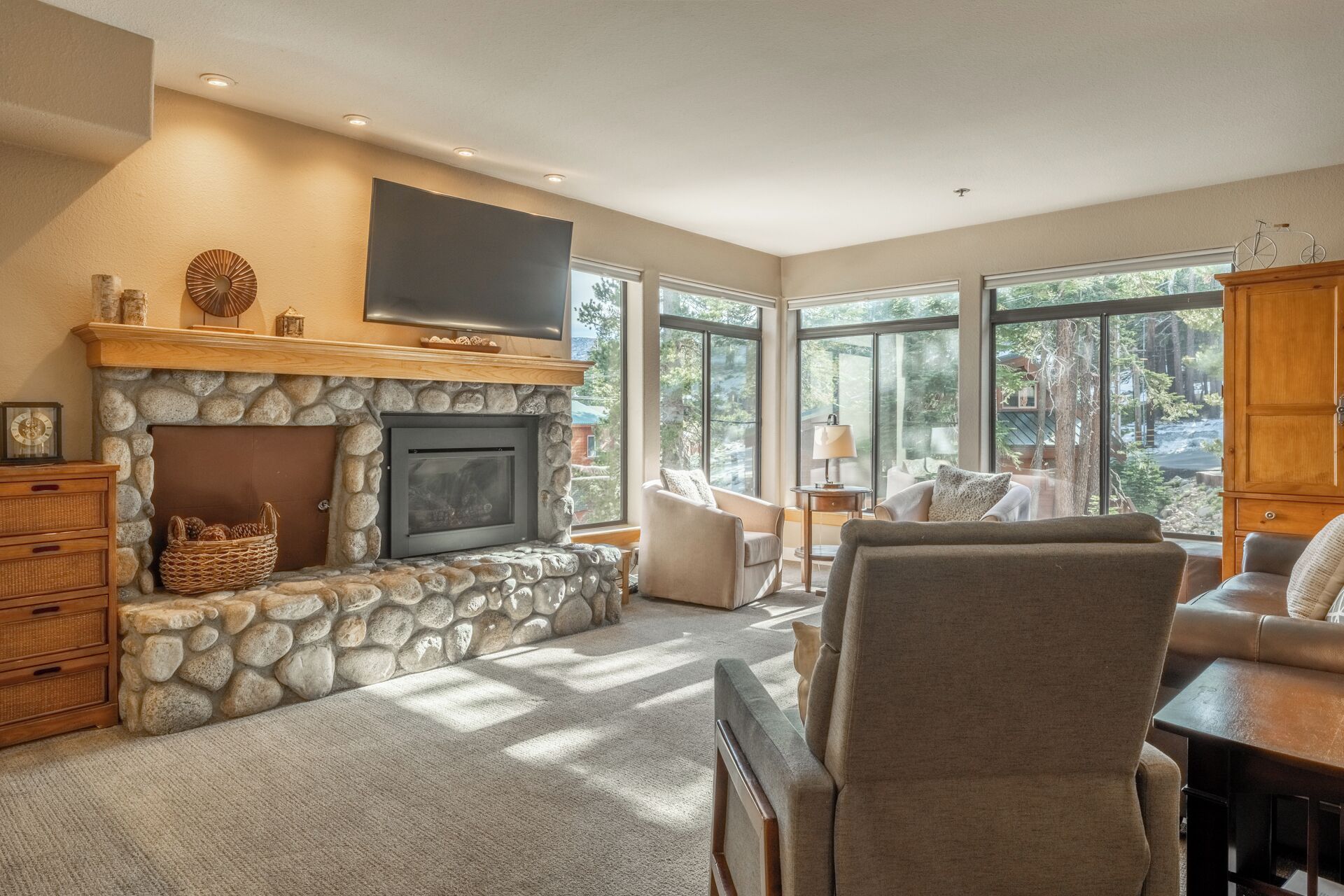 電視、壁爐、DVD 播放機、足球機