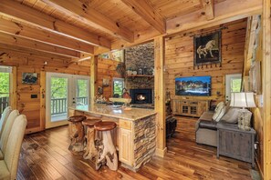 Televisión, chimenea, consola de videojuegos y Netflix 