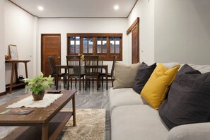 TV, books, video library
