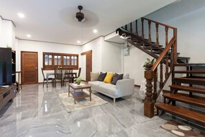 TV, books, video library