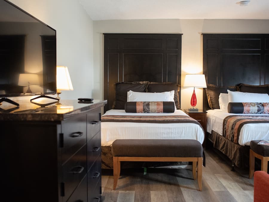 Premium bedding, pillowtop beds, blackout drapes, iron/ironing board