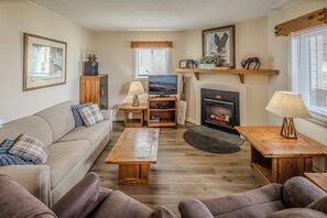 TV, fireplace, DVD player