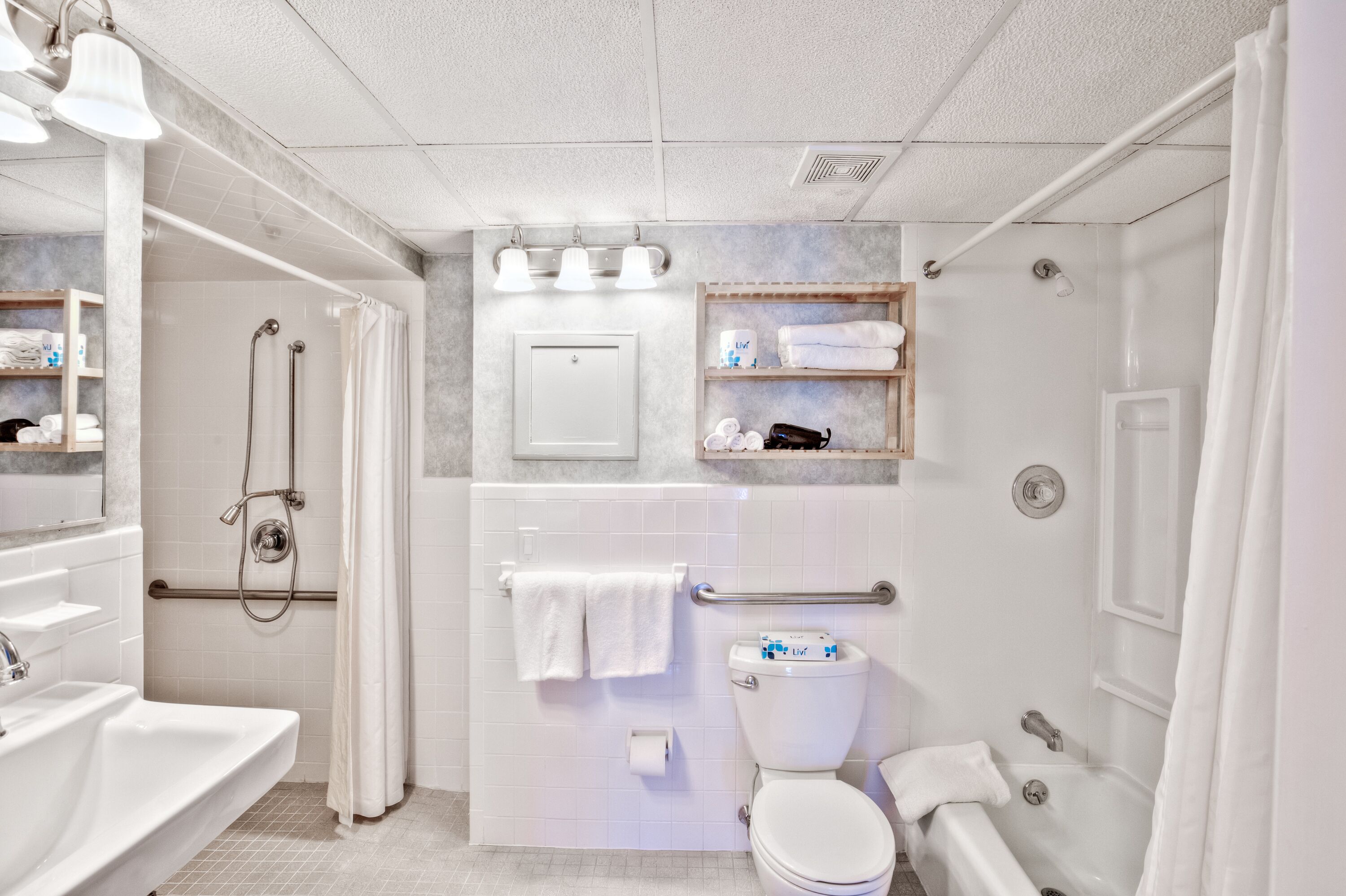 classic room, accessible | bathroom | hair dryer, towels