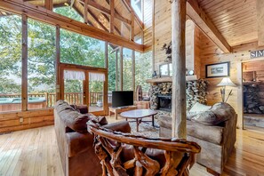 TV, fireplace, DVD player