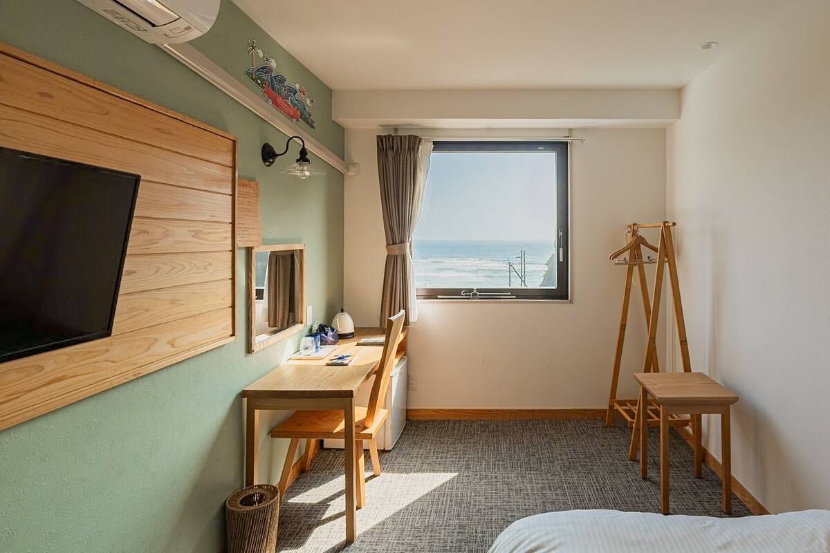 Desk, laptop workspace, iron/ironing board (on request), WiFi (free)