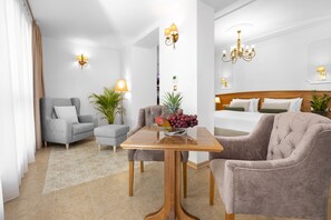 Dobbelt- eller tomannsrom (with Orangery) | Allergitestet sengetøy, minibar, safe på rommet og skrivebord