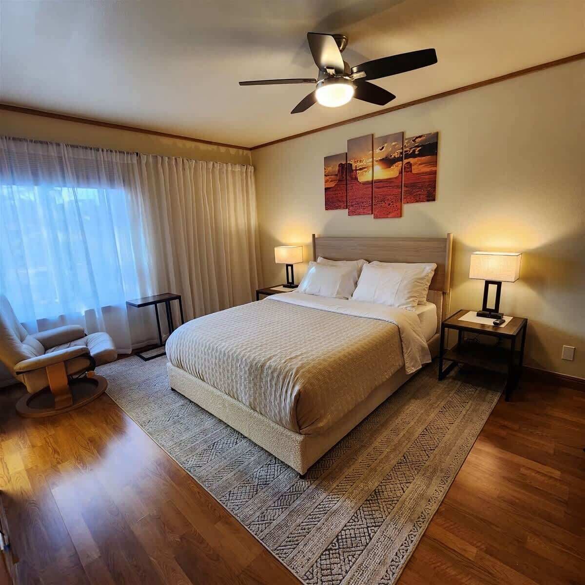 2 bedrooms, iron/ironing board, free WiFi, bed sheets