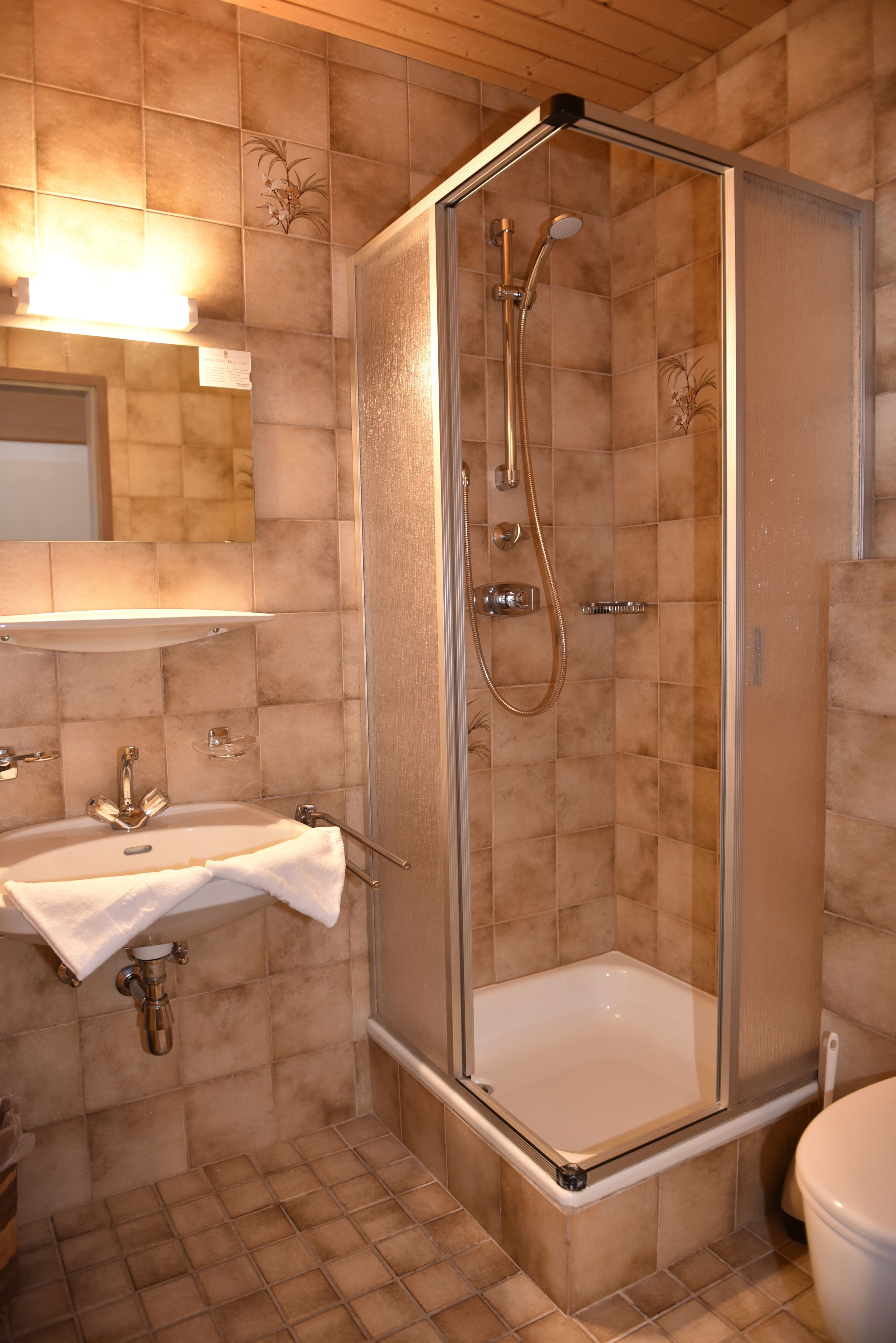 Towels, soap, toilet paper