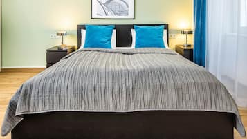 Sviitti, 2 makuuhuonetta | 1 makuuhuone, tallelokero huoneessa, yksilöllisesti sisustettu