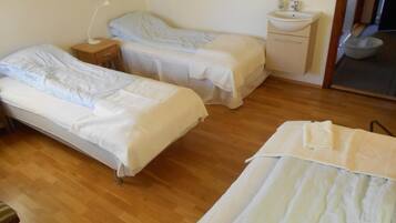 Family Room, Shared Bathroom | Desk, blackout drapes, soundproofing, free WiFi