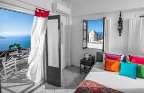 Duplex (Caldera & Sea View) | In-room safe, iron/ironing board, free WiFi, bed sheets - Abelonas Retreat (Santorini)