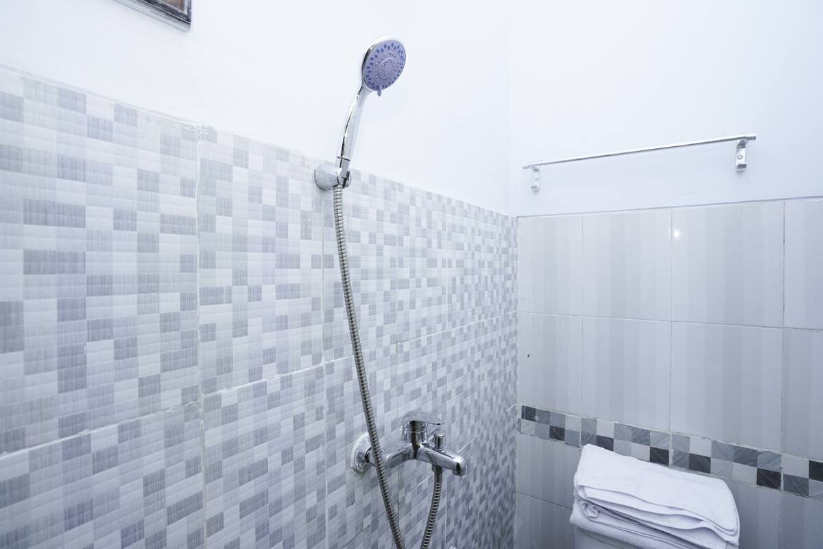 basic double room | bathroom | shower, towels