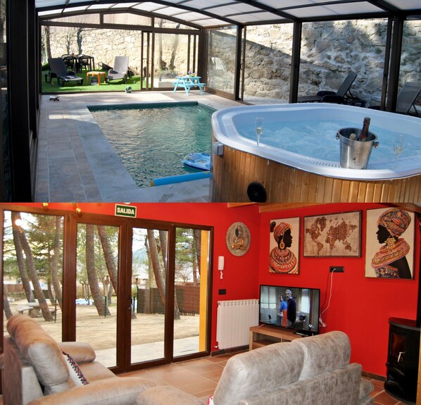Indoor pool - MANSION DELUXE VILLA ANGELES WITH POOL AND JACUZZI (COLLADO MEDIANO)
