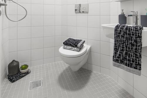 Douche, serviettes fournies