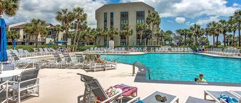 A heated pool