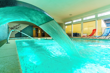 2 indoor pools, open 9:00 AM to 8:00 PM, sun loungers. Balaton Colors Beach Hotel