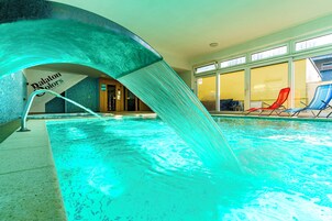 2 indoor pools, open 9:00 AM to 8:00 PM, sun loungers