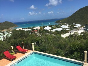 Outdoor pool - 3 apartment Villa. Breathtaking views. (Saint Martin)