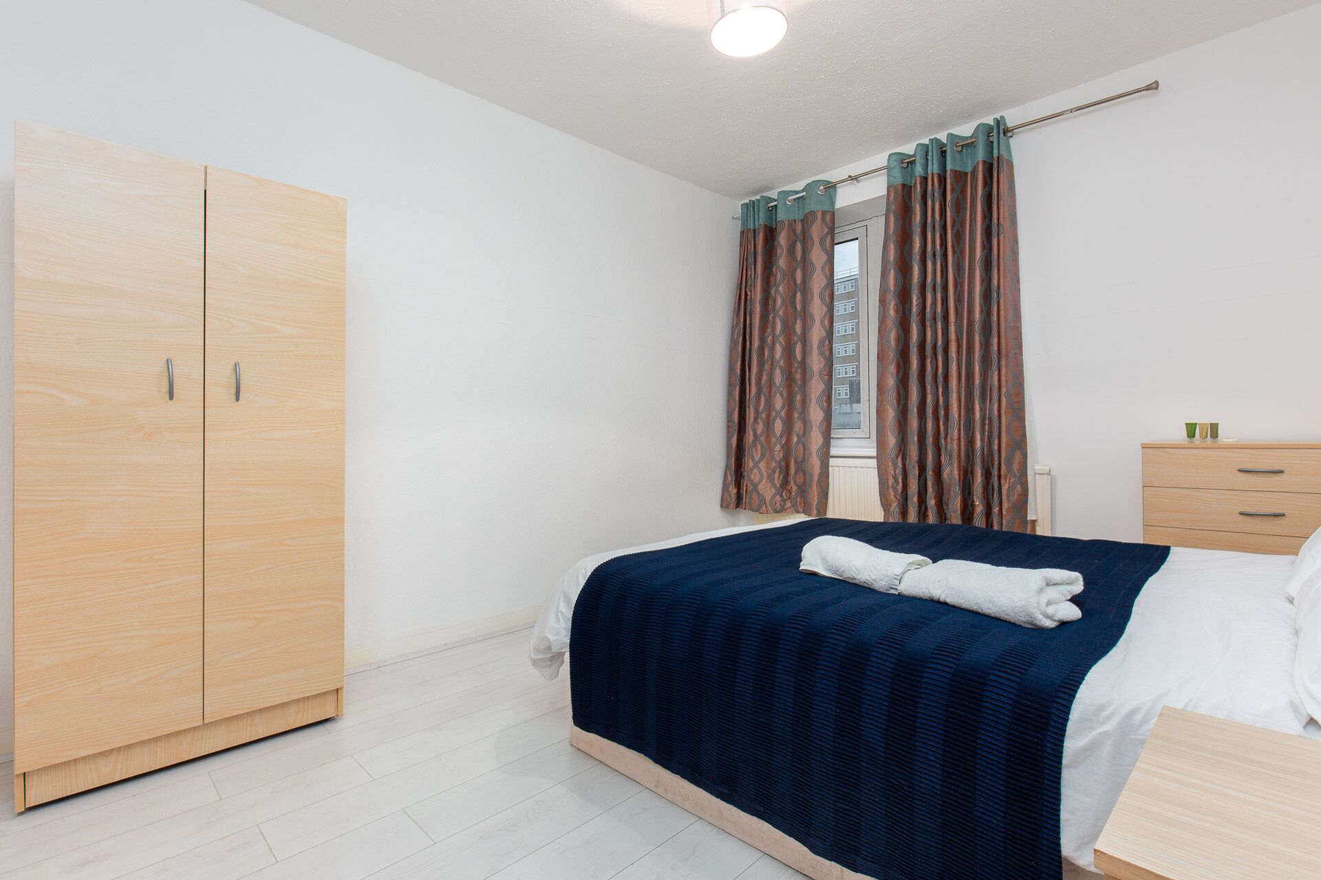 1 bedroom, iron/ironing board, bed sheets