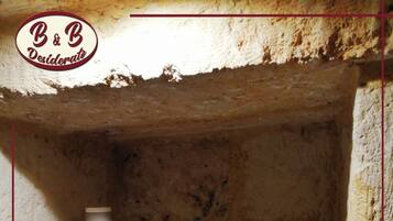 Dusche, Bidet, Handtücher, Seife