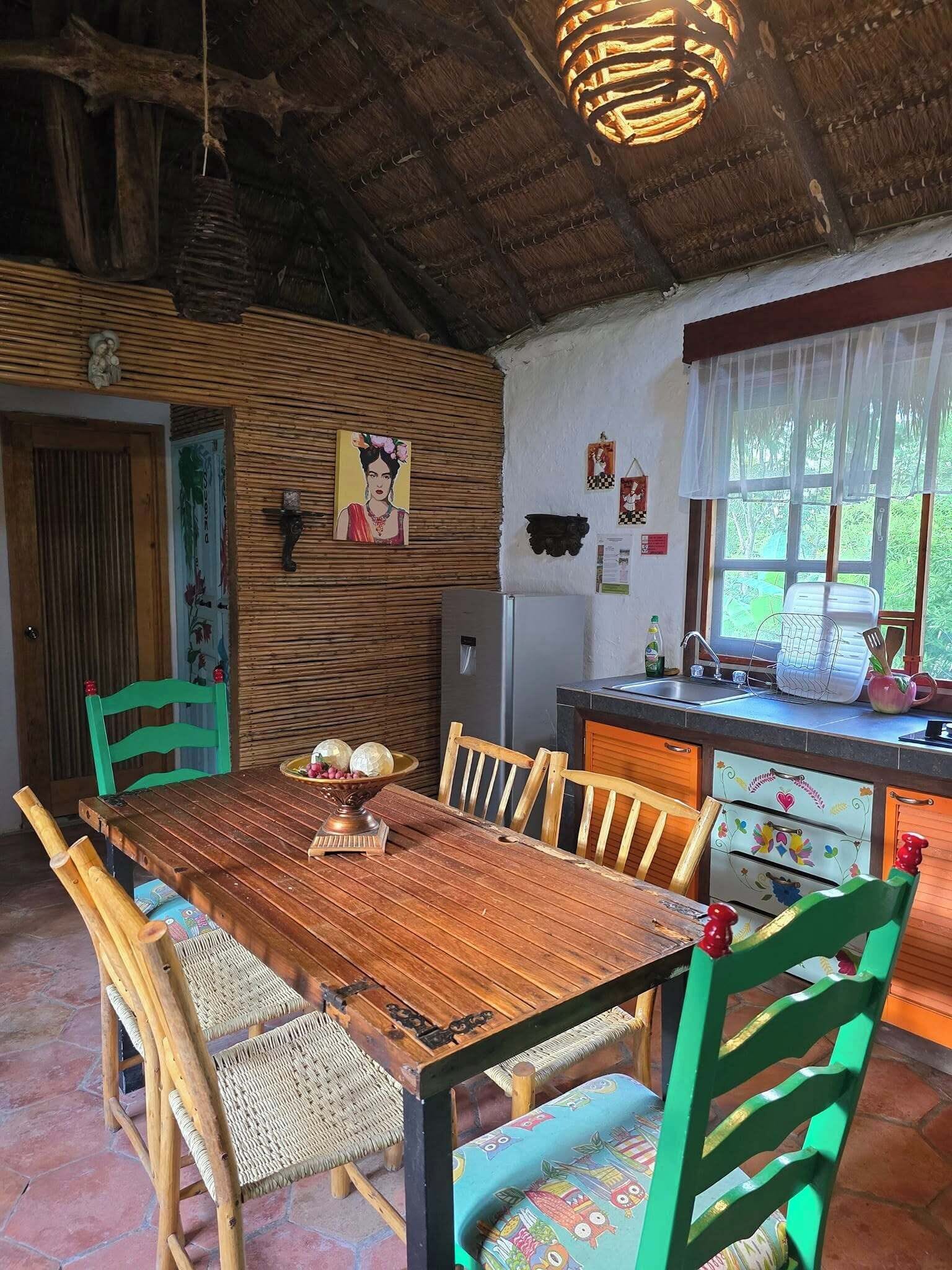 Cabaña familiar | Cocina privada | Cafetera y tetera 