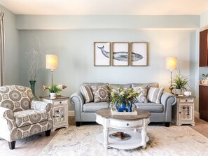 Condo, 1 King Bed with Sofa bed (Laketown Wharf 802) | Living room