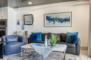 Condo, 1 King Bed with Sofa bed (The Summit 1205) | Living area