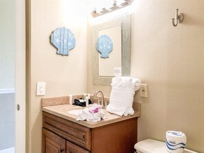 House | Bathroom | Combined shower/bathtub, hair dryer, towels - The Summit 104 (Panama City Beach)