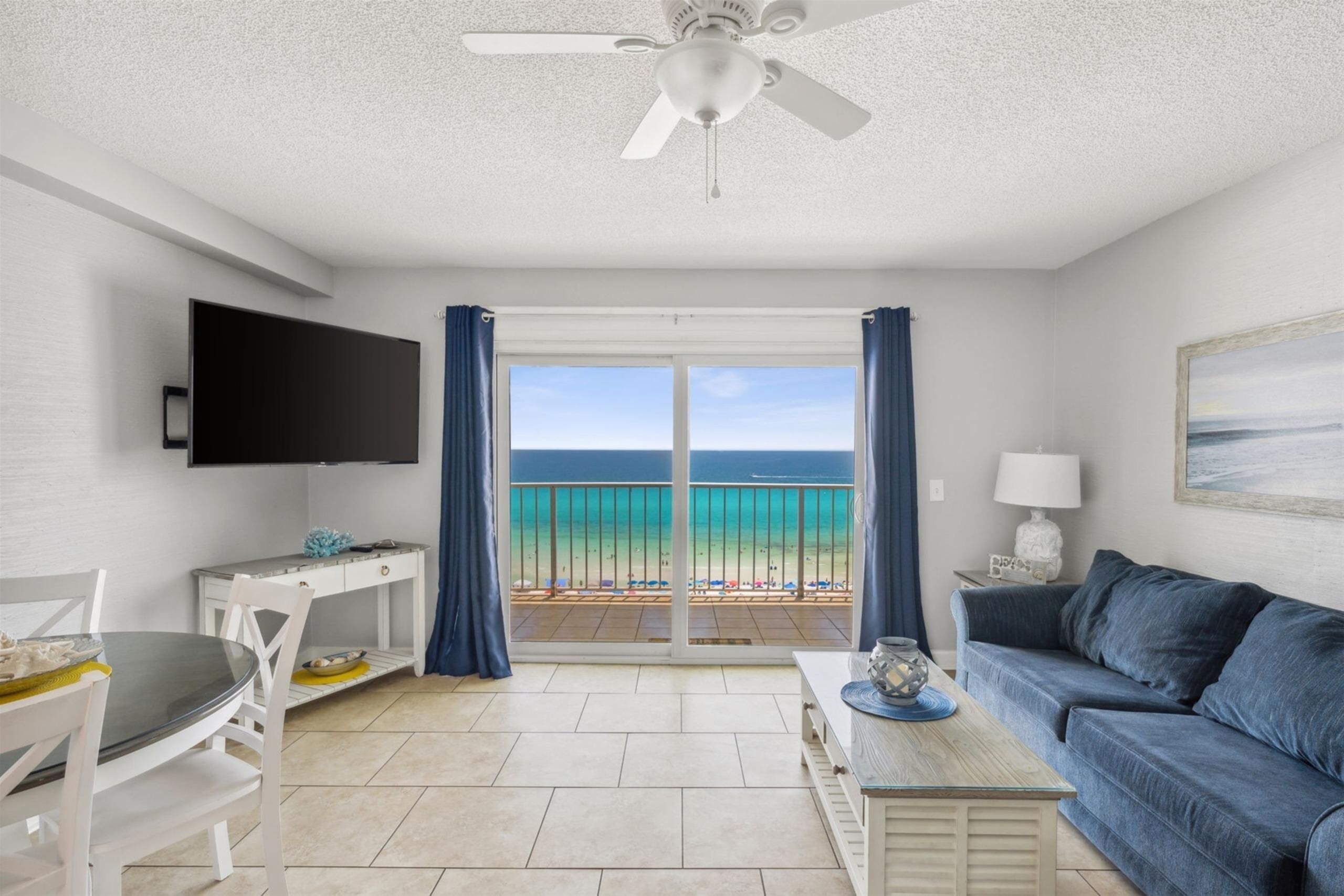 Condo, 1 King Bed (The Summit 1017) | Living area | Flat-screen TV
