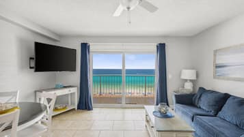 Condo, 1 King Bed (The Summit 1017) | Living area | Flat-screen TV