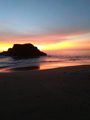 En la playa 