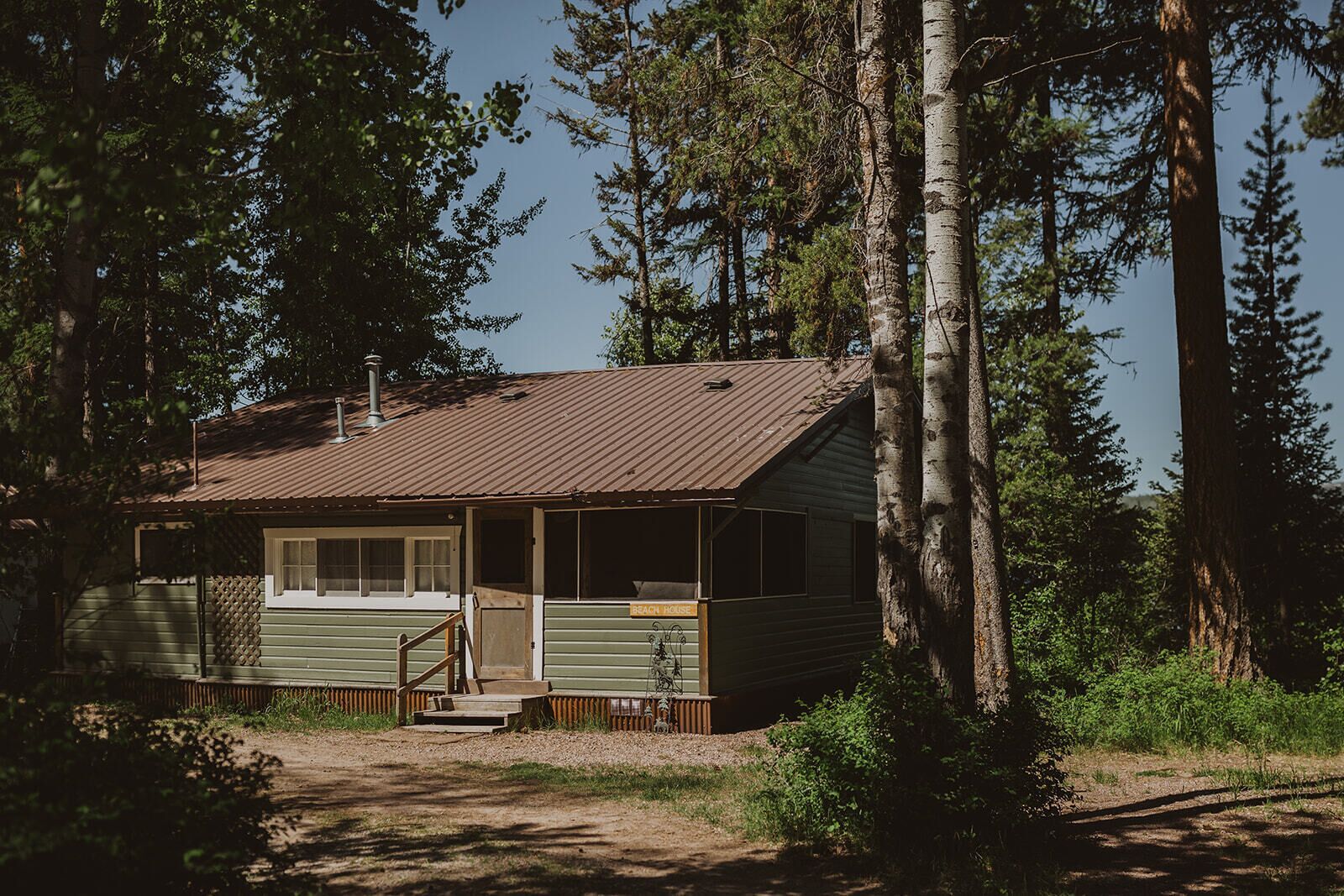 Beach House at Tamaracks Resort, right on the beach and shoreline of Seeley Lake