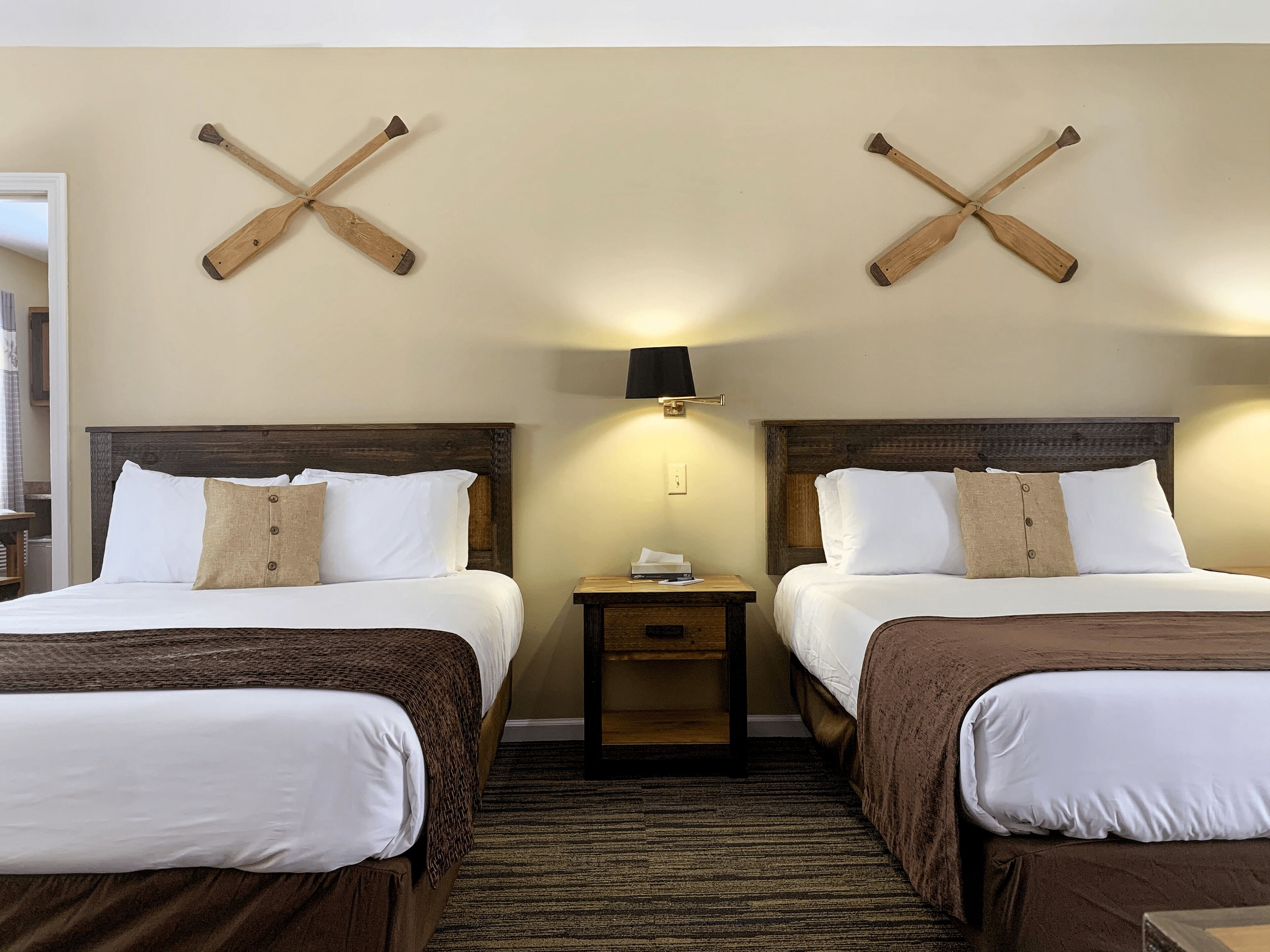 1 bedroom, desk, laptop workspace, iron/ironing board