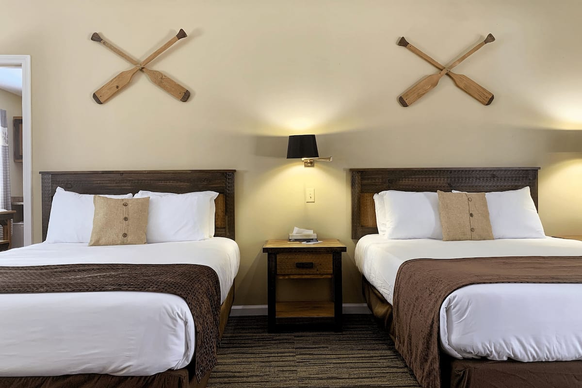 1 bedroom, desk, laptop workspace, iron/ironing board