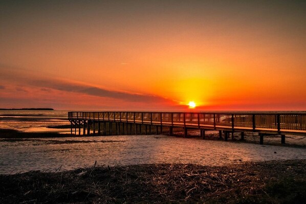 Sun-loungers, beach towels