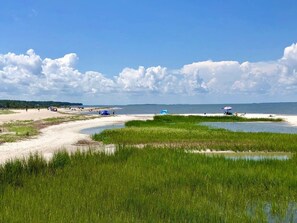 Sun-loungers, beach towels