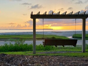Sun-loungers, beach towels