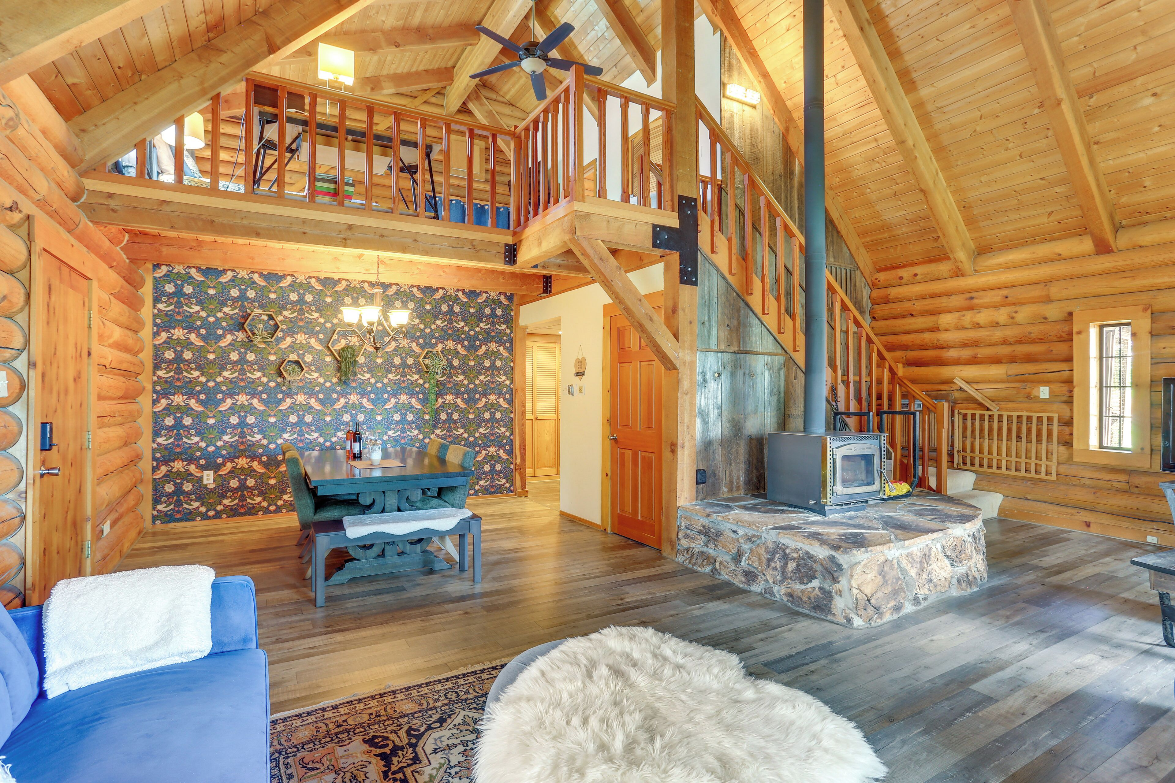 TV, fireplace, DVD player, video library