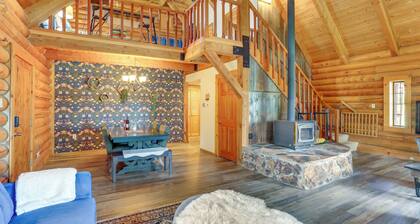 Log Cabin Retreat with Pool and Vineyard Views