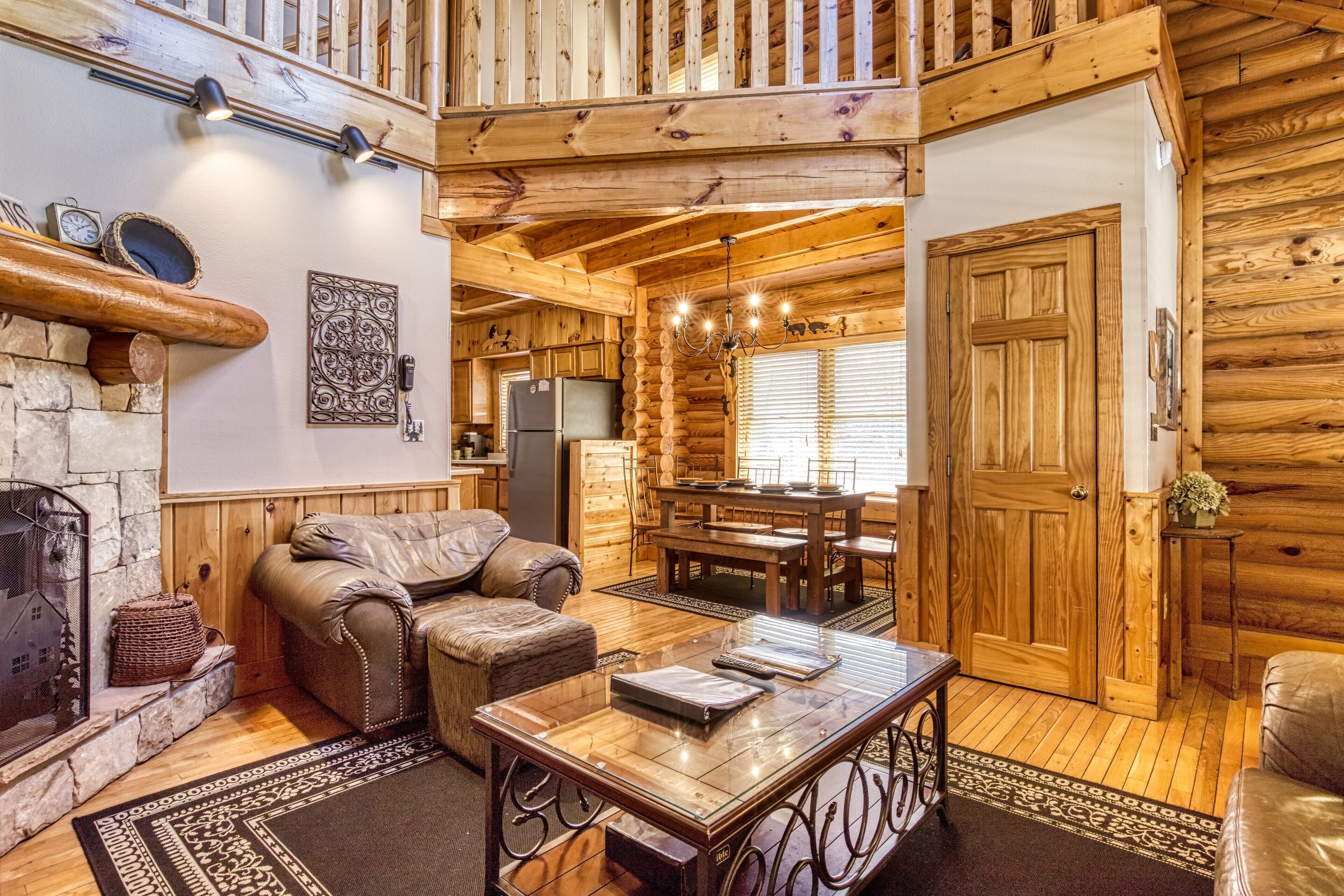 TV, fireplace, video games, foosball