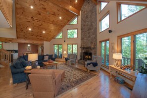 TV, fireplace, DVD player