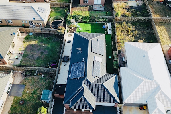 Aerial view of house