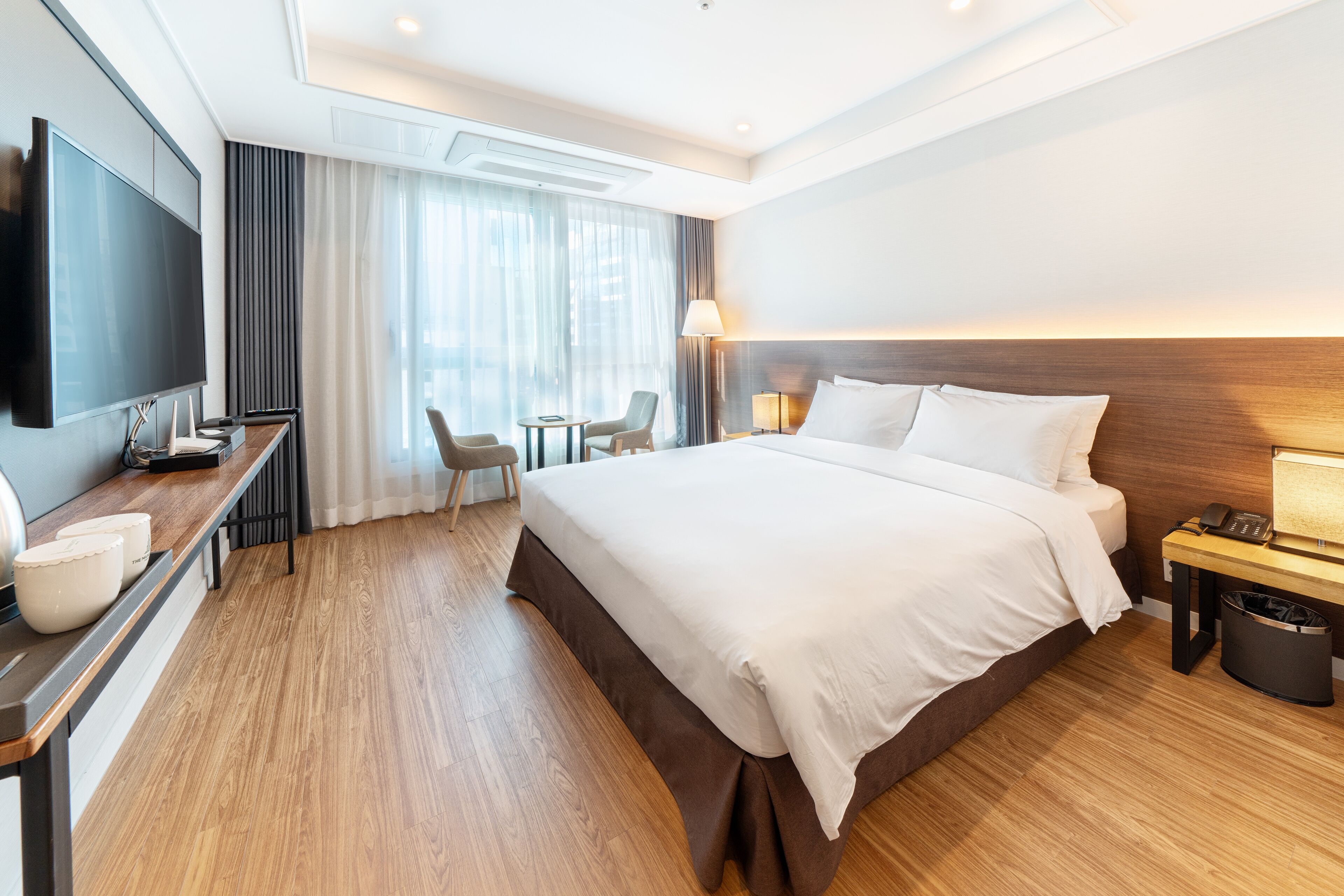 Literie de qualité supérieure, couette en duvet d'oie, minibar