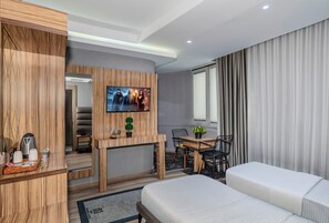 Deluxe Twin Room | Cadar kapas Mesir, peralatan tempat tidur premium, gebar bulu kapas 