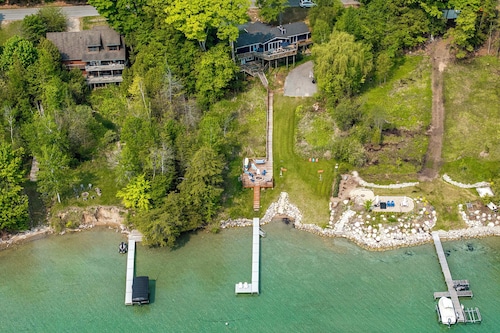 Waterfront Deck + Dock: Torch Lake Home!