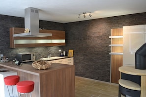 公寓, 3 间卧室 (incl. EUR 35 Cleaning fee) | 私人厨房 | 冰箱、微波炉、烤箱、炉灶