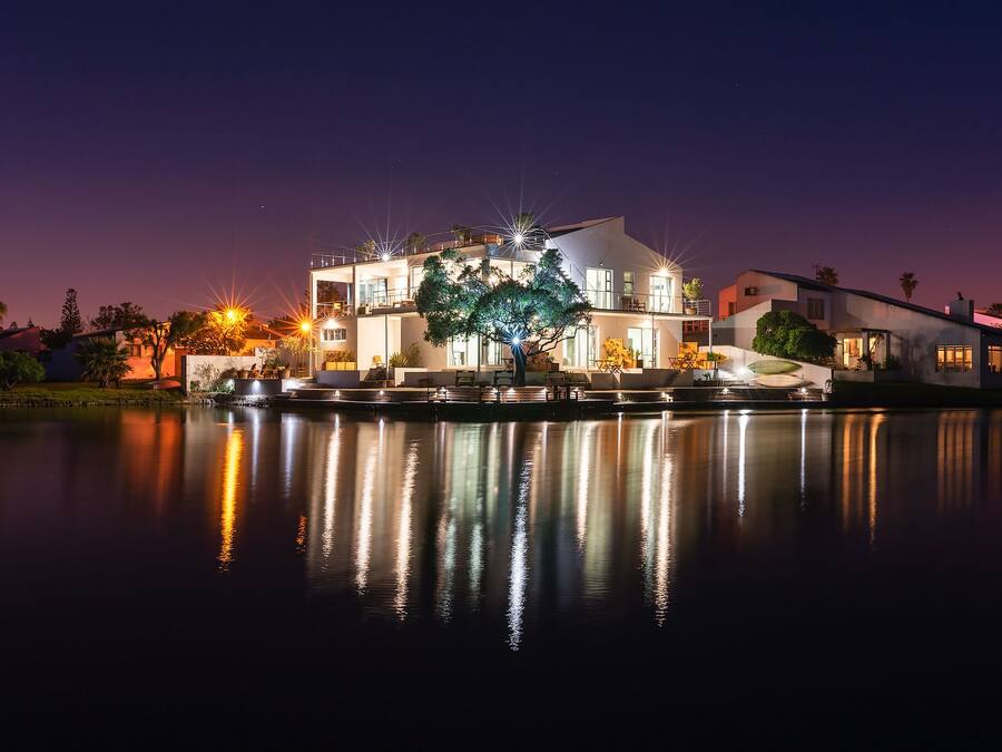 Front of property – evening/night