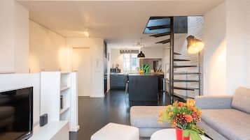 Panoramic Apartment, 1 Bedroom | Living area | Flat-screen TV