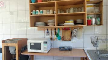 Basic Shared Dormitory, Mixed Dorm (4 Beds) | Shared kitchen | Full-size fridge, microwave, stovetop, dishwasher